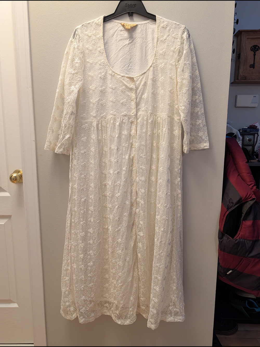 Vtg April Cornell Lace Dress